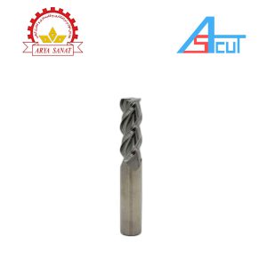 فرز انگشتی الماس سه پر آلومینیوم 55 راکول سختی برند ASCUT
